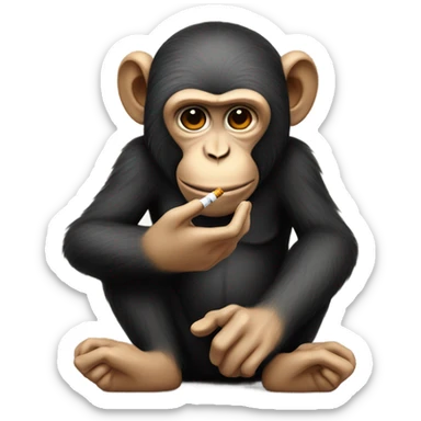 Monkey Smoking cigarette  sticker