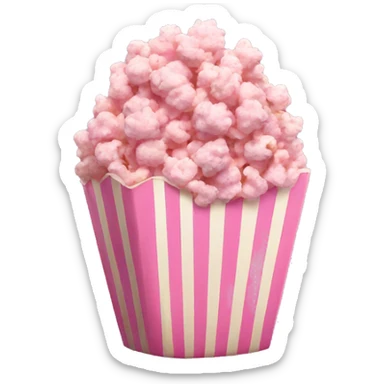 Pink popcorn sticker
