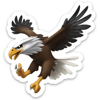 Philadelphia eagle attacking kansas city chief sticker