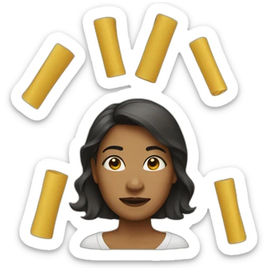 woman with Scotch tape sticker