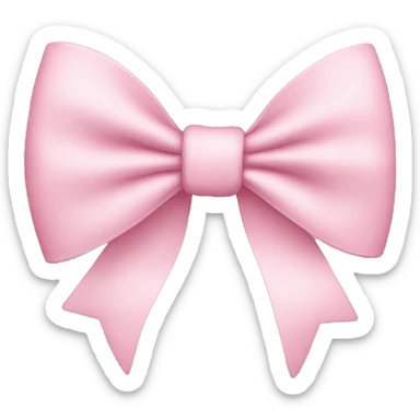 a light pink bow sticker
