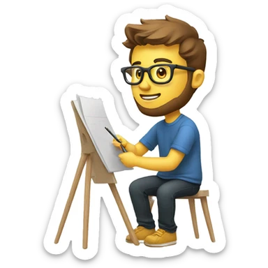 ux designer sketching a mobile app sticker