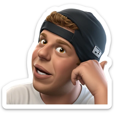 casual portrait of young man sticker