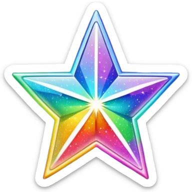 Rainbow Star sticker