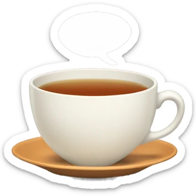 A cup of tea with the words we yapping in it sticker