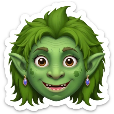 Princess troll ugly sticker