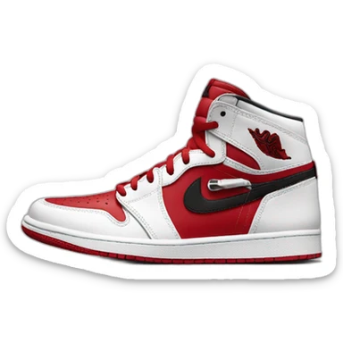 a jordan 1 red sticker