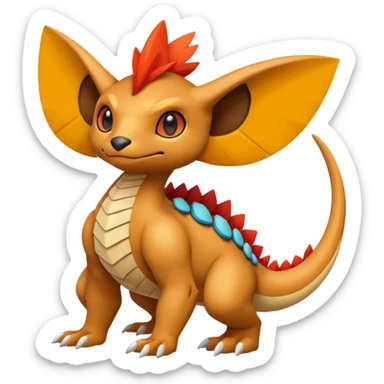  bright edgy exotic Fakémon-Pokémon-Vernid-creature sticker