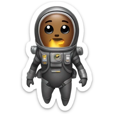 Poo with a jet pack sticker