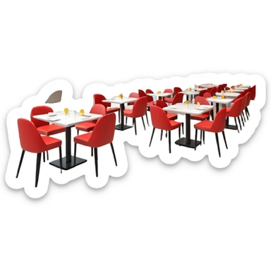 3d restaurant sticker