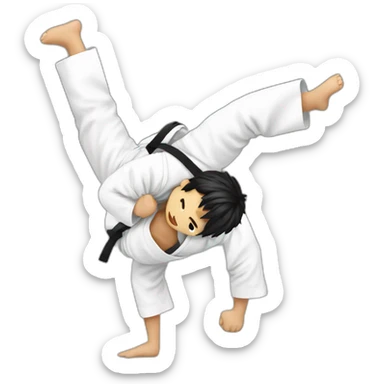 Combat de judo réalise sticker