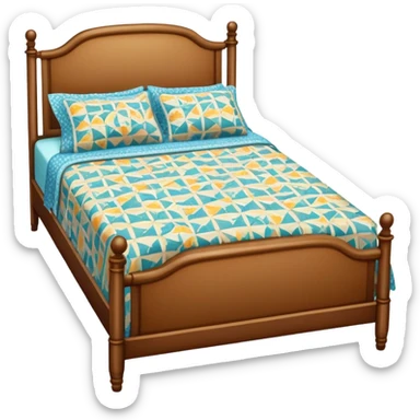 retro bed sticker