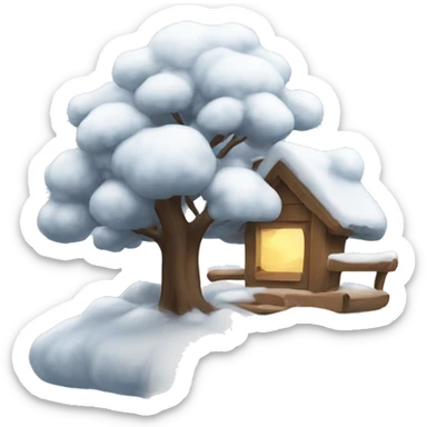 Nature snow sticker