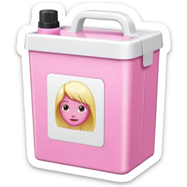 hair bleach product in pink package sticker