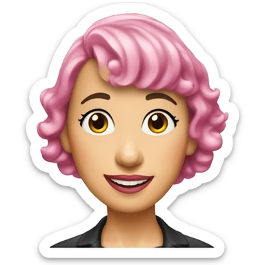 Didi conn Grease with pink hair sticker