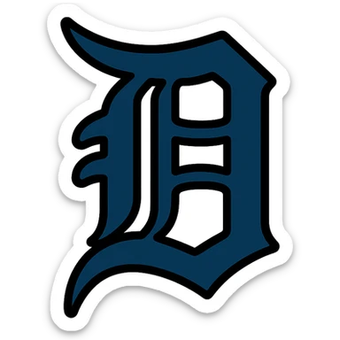 Detroit Tigers old English D logo sticker