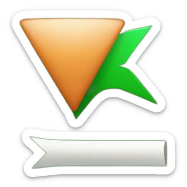 web site sitting on a green arrow sticker