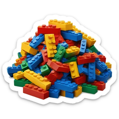 pile of lego bricks sticker