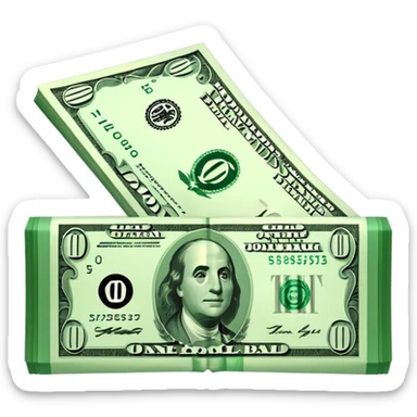 dollar bill sticker
