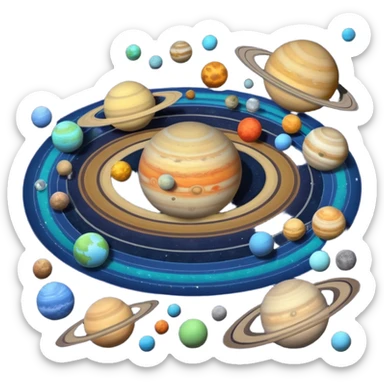 Solar system sticker