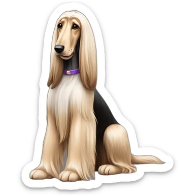 Dog Canine Afghan Hound full-height sticker