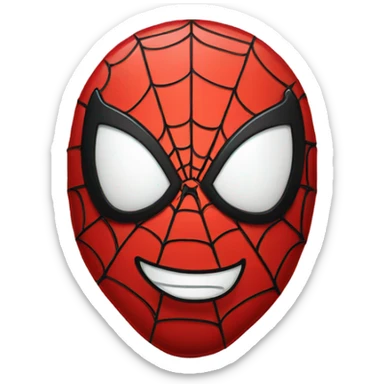 Spider-Man with a smiling face sticker
