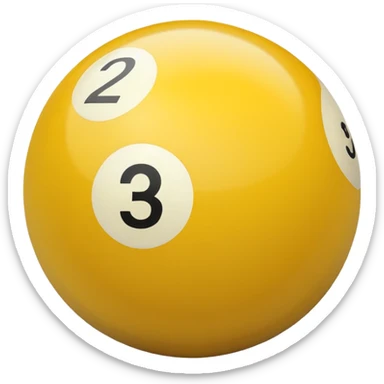 4 numbered billiard ball  sticker