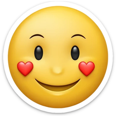 Smiley face with heart sticker