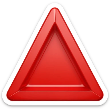 hollow triangle mold red color sticker