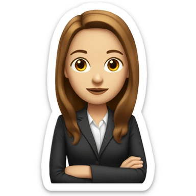 white-girl-with-long-brown-hair-lawyer sticker
