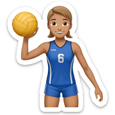 volleyball player sticker