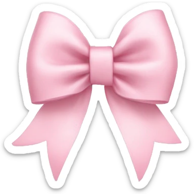 light pink bow sticker