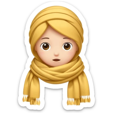 tiny star wrapped in scarf shivering cute sticker