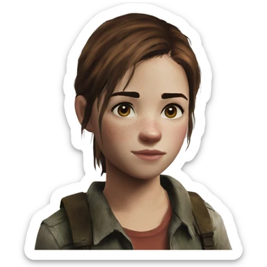 Ellie the last of us Little bit dezoom sticker