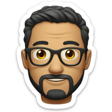 Tattooed man with glasses sticker