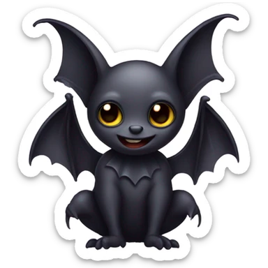 Cute gothic bat sticker