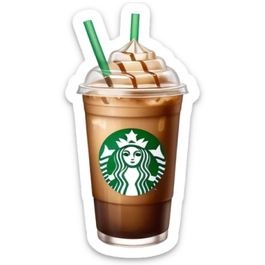 
Starbuck ice coffee with ice cubes sticker
