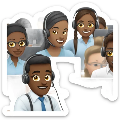 call center and add capion, Thanks for choosing QMC sticker