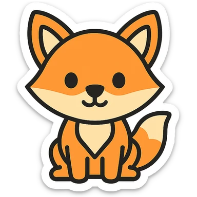 cute baby fox sticker