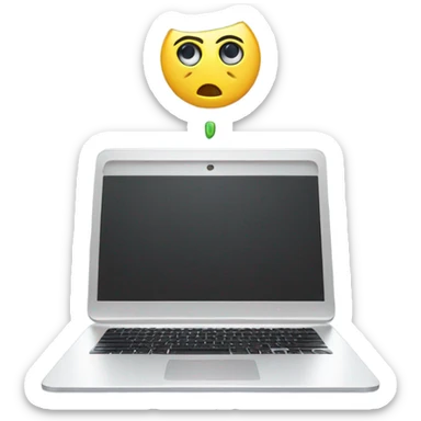 Laptop hanging from the ceiling sticker