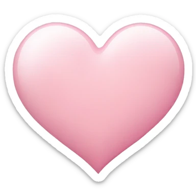 light pink heart sticker