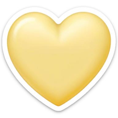 pastel yellow heart sticker
