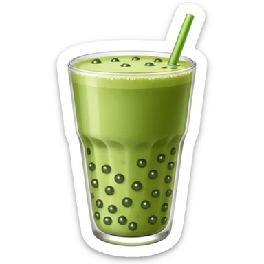 Boba tea matcha sticker