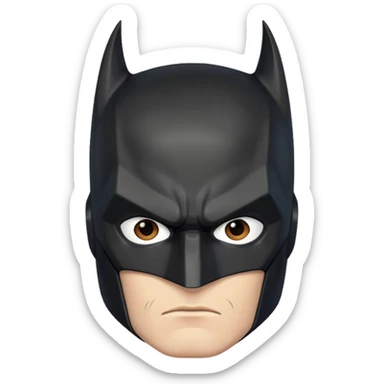 batman character face only younger sticker