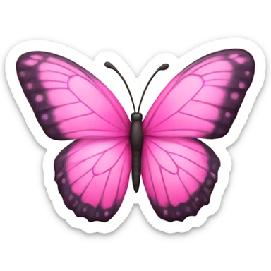 Pink butterfly sticker