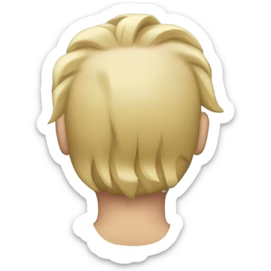 male mid long blonde hair rear sticker