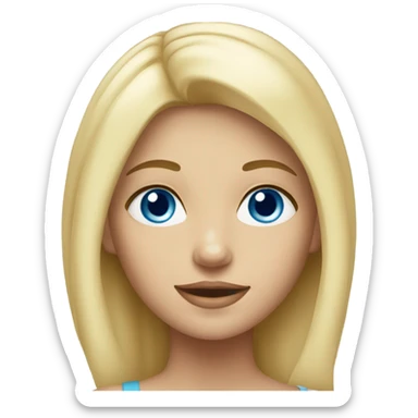 Blonde with blue eyes girl sticker