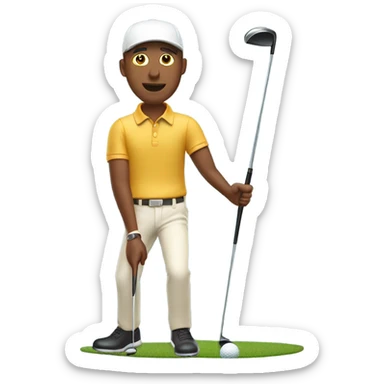 Golfer sticker