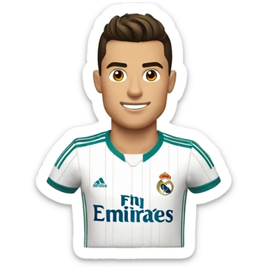 cristiano ronaldo con la camisa del real madrid sticker