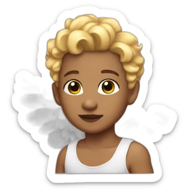 cupid light skin with wings sticker